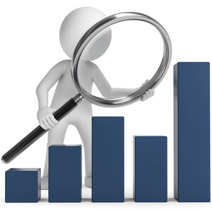 weisses 3d Männchen Gewinn und Wachstumsdiagramm weisses 3d Männchen Gewinn und Wachstumsdiagramm