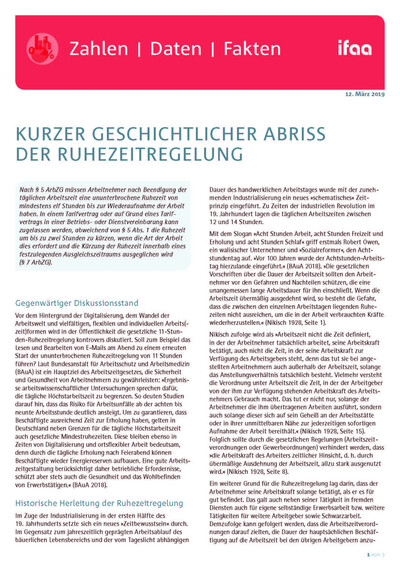 Faktencheck Ruhezeitregelung Deckblatt