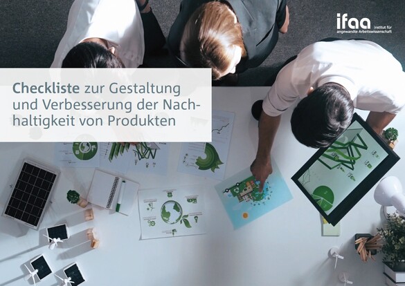 ifaa Checkliste zur Gestaltung und Verbesserung der Nachhaltigkeit von Produkten COVER