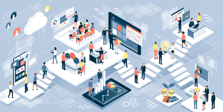 Business people and technology ifaa Zahlen Daten Fakten Lean Information Management